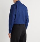 Favourbrook - Bib-Front Cotton and Linen-Blend Shirt - Blue