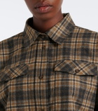 Róhe Checked wool-blend overshirt