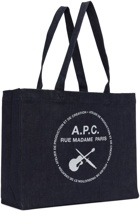 A.P.C. Indigo Guitare Poignard Shopping Bag