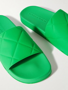 Bottega Veneta - Intrecciato Rubber Slides - Green