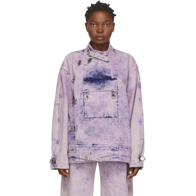 Marques Almeida Pink Denim Army Jacket Marques Almeida