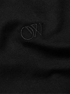 Off-White - Logo-Embroidered Cotton-Jersey T-Shirt - Black