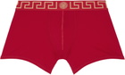Versace Red Cotton-Jersey Long Boxer Briefs