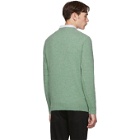 Officine Generale Green Wool Seamless Crewneck Sweater