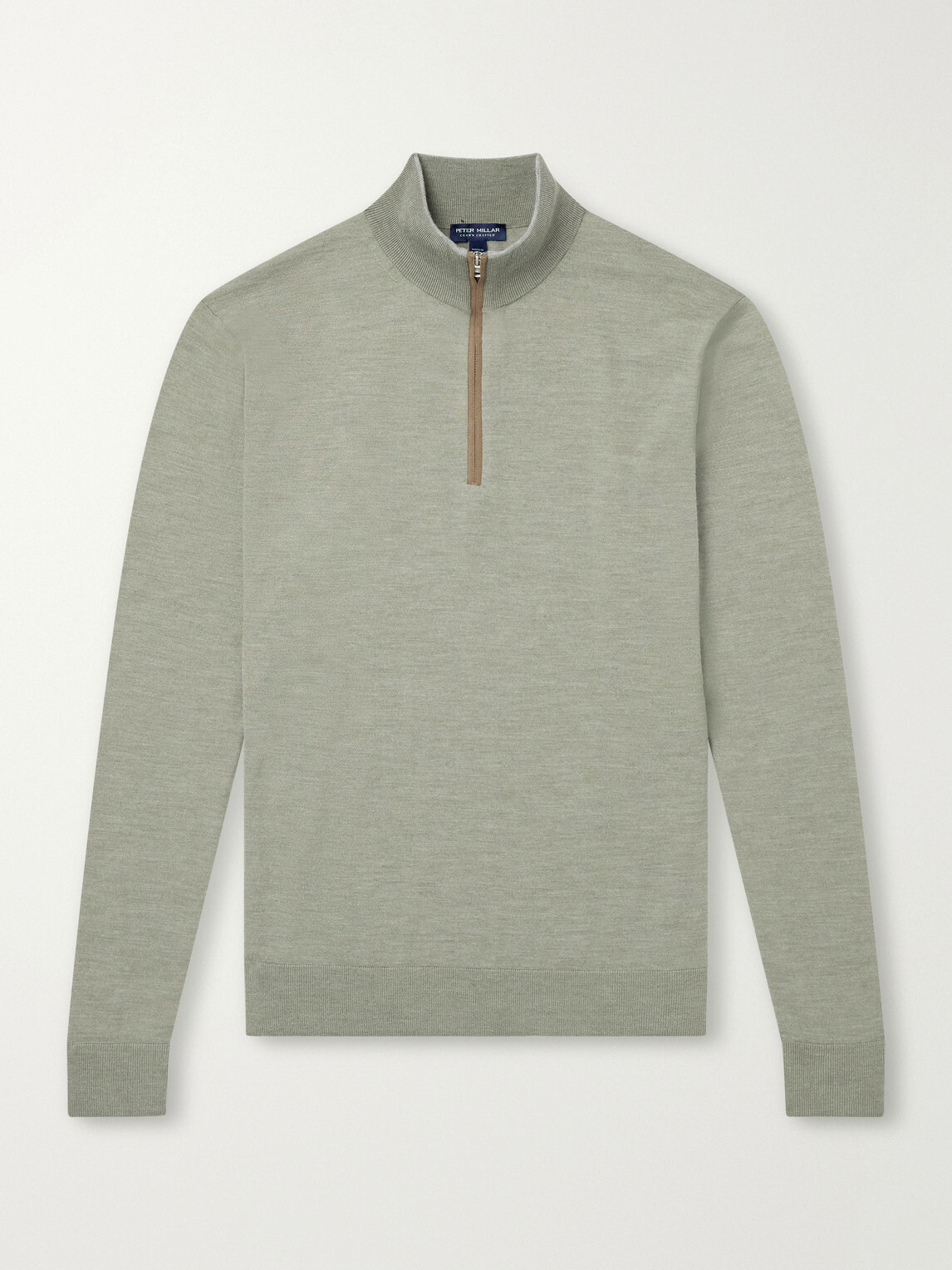 Peter Millar - Excursionist Merino Wool-Blend Jersey Half-Zip Sweater - Green