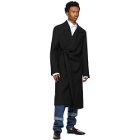 Y/Project Black Classic Twisted Lapel Coat