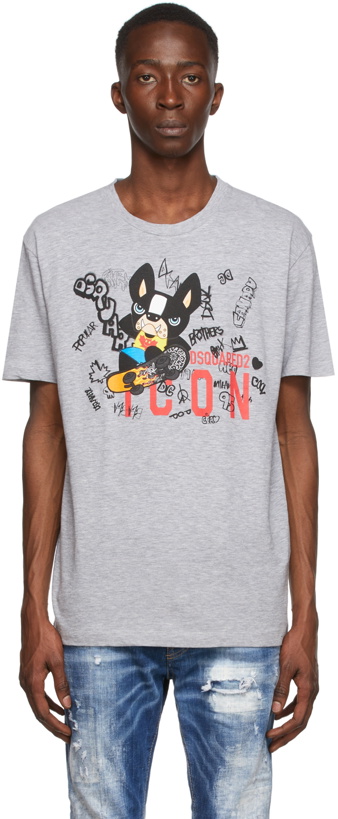 Photo: Dsquared2 Grey 'Icon' Circo Cool T-Shirt