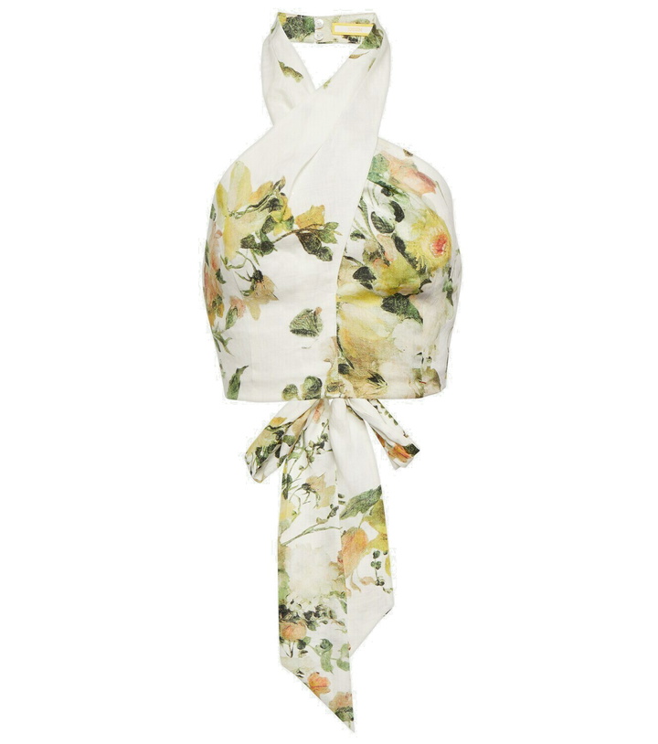 Photo: Erdem Floral linen halterneck top