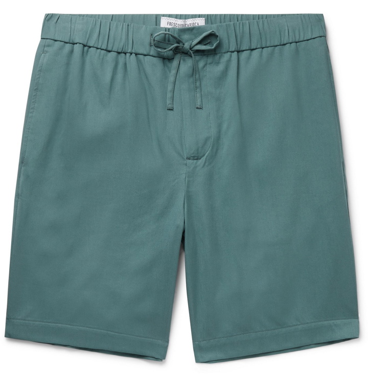 Photo: FRESCOBOL CARIOCA - Slim-Fit TENCEL Drawstring Shorts - Green