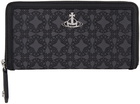 Vivienne Westwood Gray & Black Orborama Classic Wallet