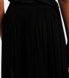 Saint Laurent Ruffled silk maxi skirt