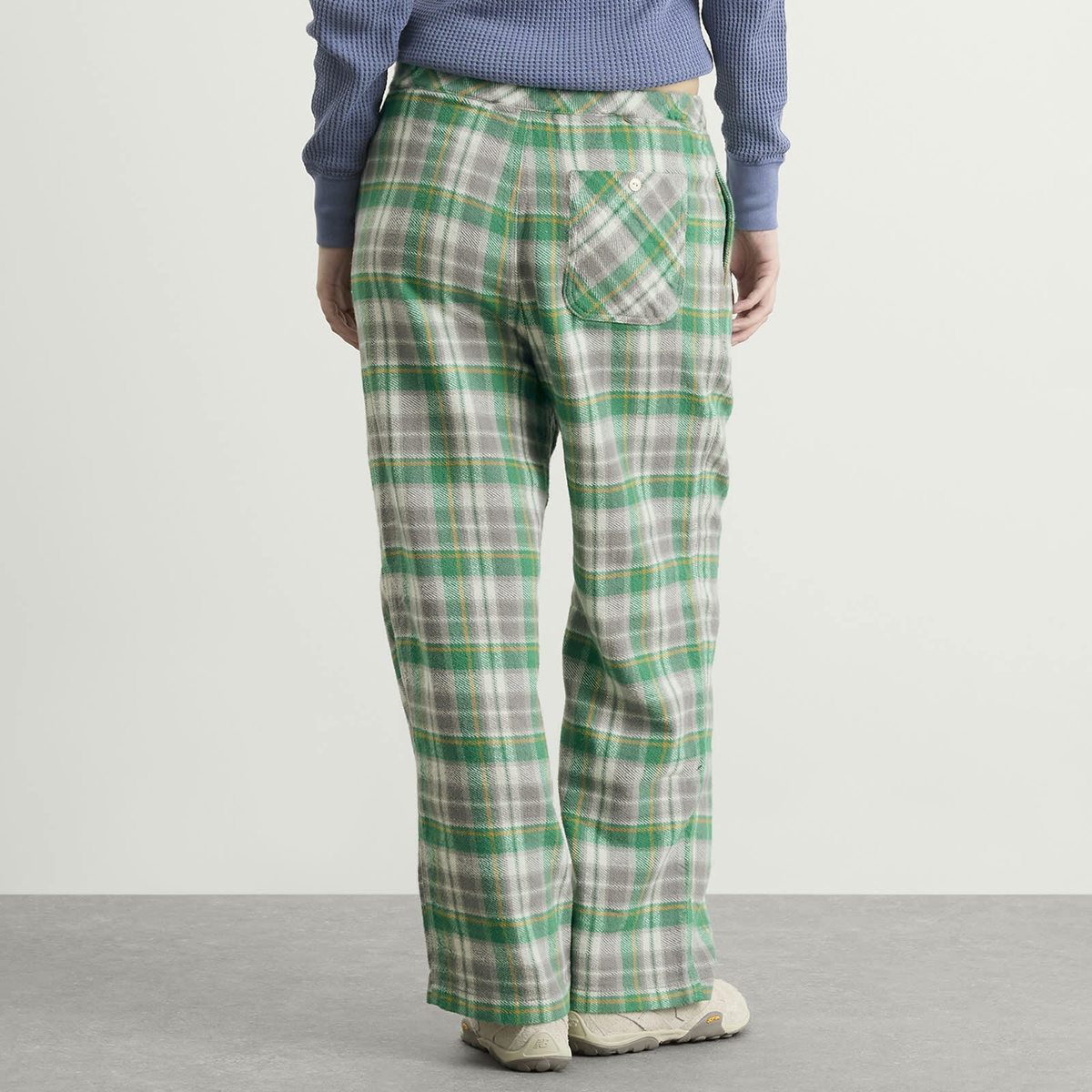 Beams Boy Women's Work Check Easy Pants in Grey