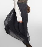 Brunello Cucinelli Pleated silk chiffon maxi skirt