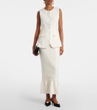 Posse Matilda tiered linen pencil skirt
