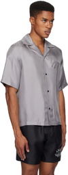 AMIRI Gray 'Arts District' Bowling Shirt