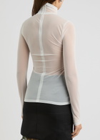 16 Arlington Isse Sheer Chiffon top White