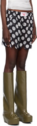 Charles Jeffrey LOVERBOY Black & White Scalloped Boxer Shorts