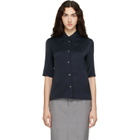 Jil Sander Navy Envers Satin Shirt
