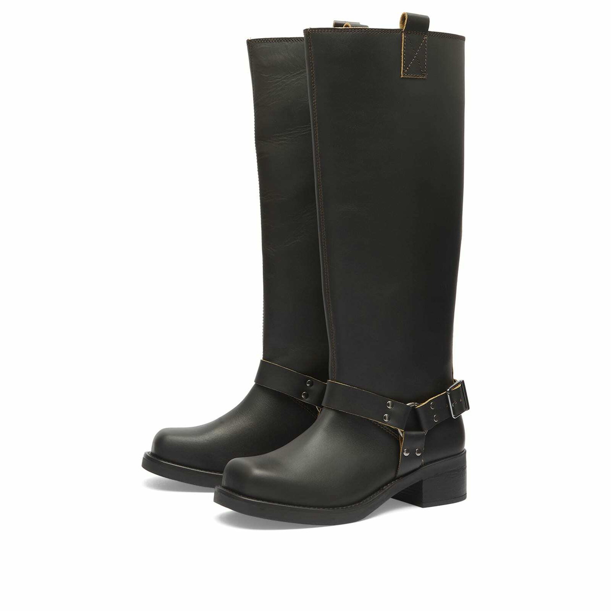 Samsøe Samsøe Women's Sabrenta Knee High Buckled Boots in Black Olive