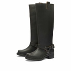Samsøe Samsøe Women's Sabrenta Knee High Buckled Boots in Black Olive