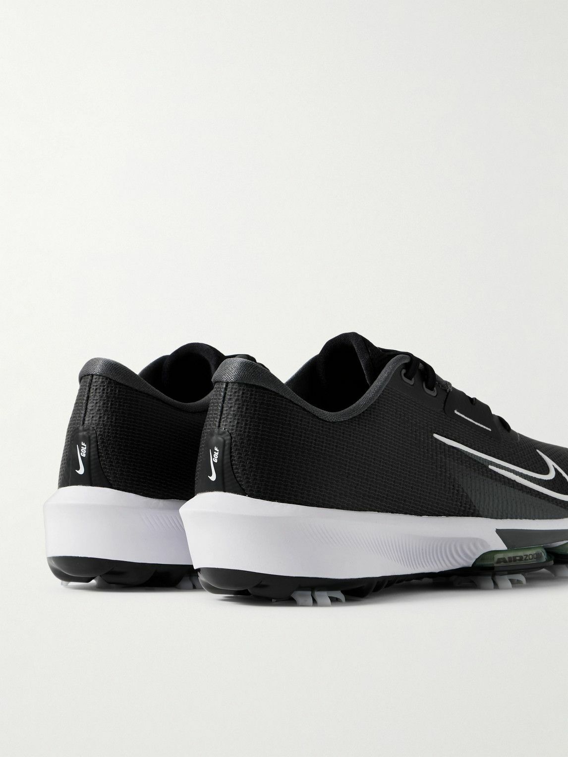 Nike Golf - Air Zoom Infinity Tour 2 Rubber-Trimmed Flyknit Golf Sneakers - Black