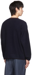 The Row Navy Ebbe Sweater