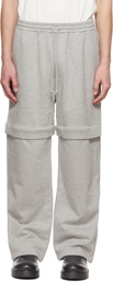 AMOMENTO Gray Convertible Lounge Pants