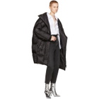 Chen Peng Black Long Funnel Puffer Jacket