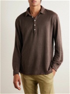 Massimo Alba - Raya Linen-Jersey Polo Shirt - Brown