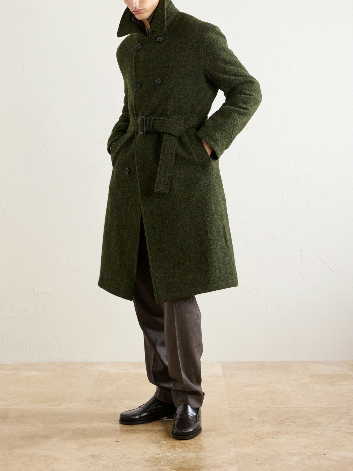 Oliver Spencer - Morgan Double-Breasted Wool Coat - Green