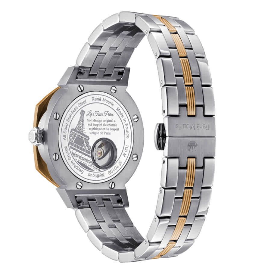 Rene Mouris Mythique GMT Silver-tone Dial Mens Watch 70108RM3