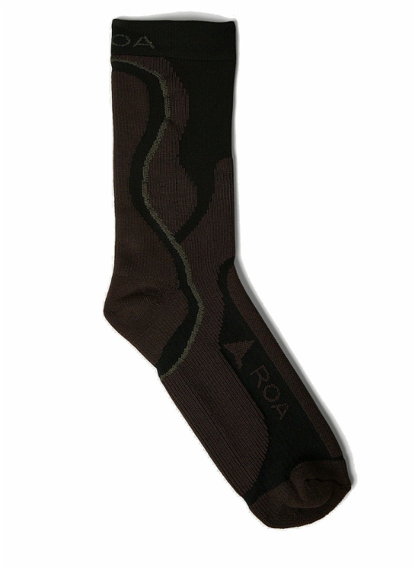 Photo: Intarsia Logo Socks in Black