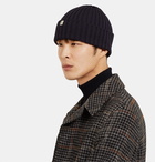 MAN 1924 - Ribbed Wool Beanie - Blue