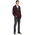 Nudie Jeans Black and Red Gabriel Shadow Check Shirt