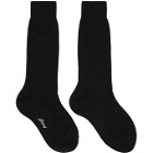 Brioni Black Wool Socks