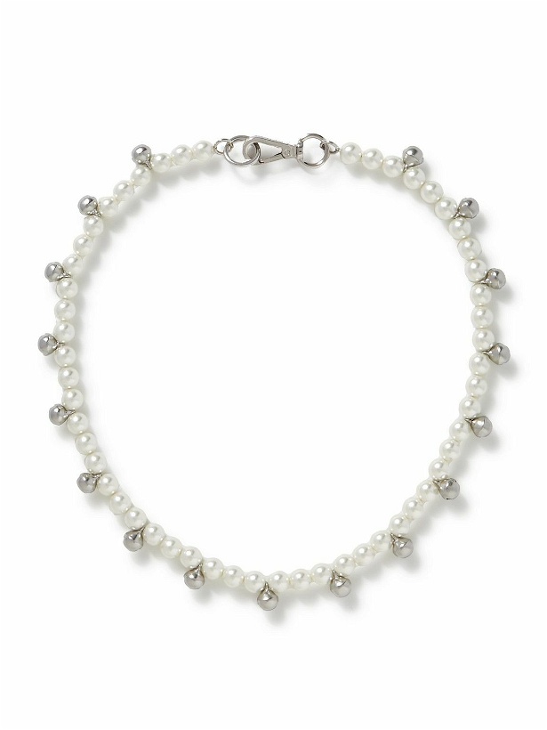 Photo: Simone Rocha - Bell Silver-Tone and Faux Pearl Necklace