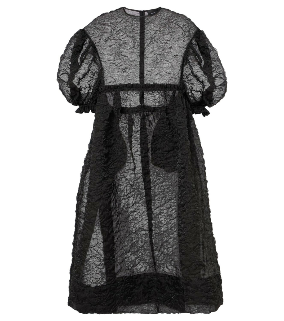 Simone Rocha Gathered puff-sleeve midi dress Simone Rocha