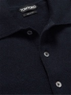TOM FORD - Cashmere Polo Shirt - Blue