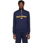Polo Ralph Lauren Navy Fleece Polo Sport Half-Zip Sweatshirt