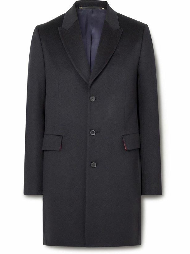 Photo: Paul Smith - Epsom Wool and Cashmere-Blend Felt Overcoat - Blue