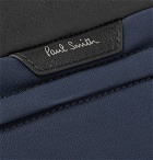 Paul Smith - Leather-Trimmed Canvas Messenger Bag - Navy