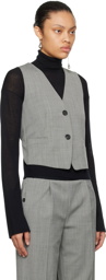 Helmut Lang Gray & Black Cutout Vest