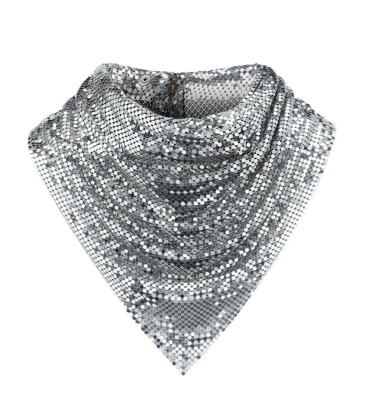 Rabanne Embellished Chainmail Scarf - Silver - One Size Paco