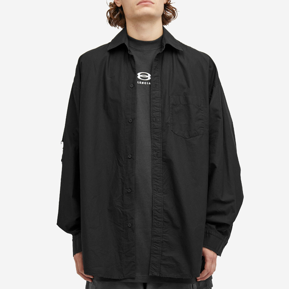 BALENCIAGA ブラック 長袖シャツ BALENCIAGA（バレンシアガ） 長袖シャツ 34 ブラック メンズ