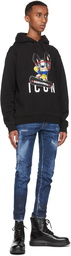 Dsquared2 Black Graphic 'Icon' Hoodie