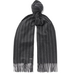 Loro Piana - Striped Fringed Baby Cashmere Scarf - Men - Gray