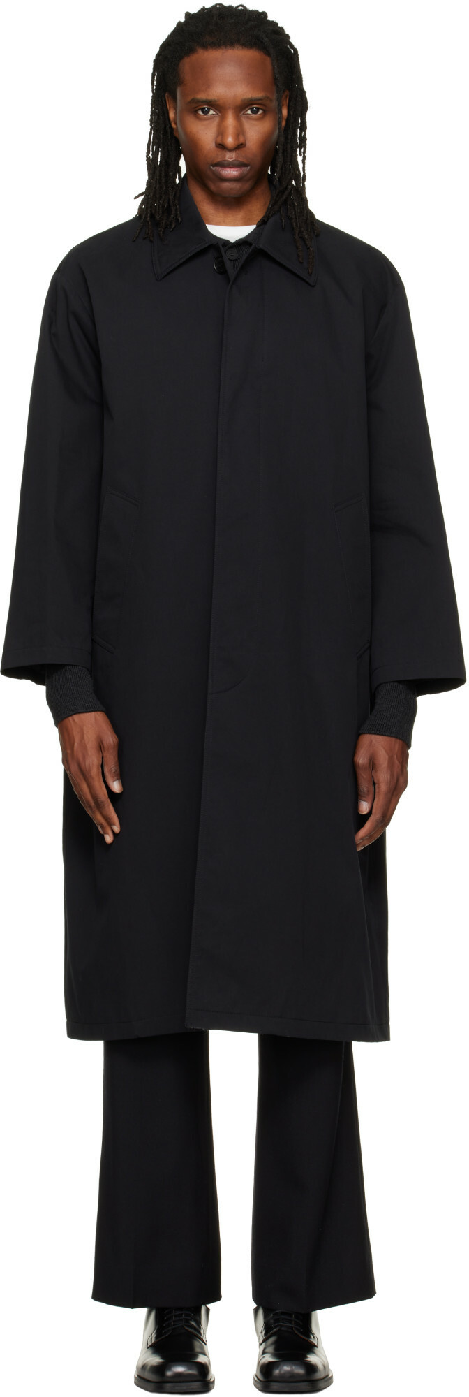 Dunst Black Refined Mac Coat