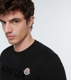 Moncler - Embroidered cotton jersey T-shirt