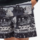 Pleasures Men's Printed Beach Short in Black