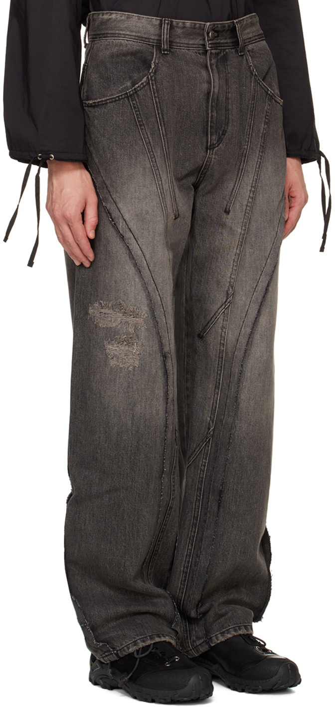 [Andersson Bell]★(Unisex) Black Crossover Wide Jean★関税込 29632707_58944316_600.jpg